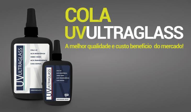 A Cola UV Ultraglass é uma solução especialmente projetada para fixar vidros de forma segura e duradoura