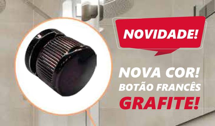 Lançamento: botão francês ABS na cor grafite é titular no portfólio da GDS