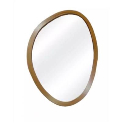 Espelho Decorativo Orgânico 50x64cm Freijó 