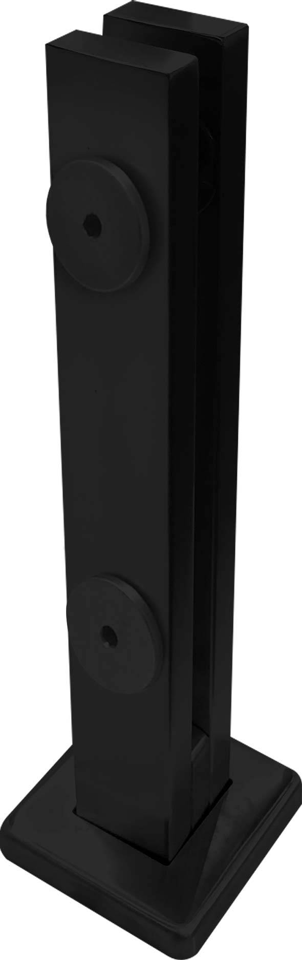 Torre 30 cm 2 furos Can Quadrada Inox Preta