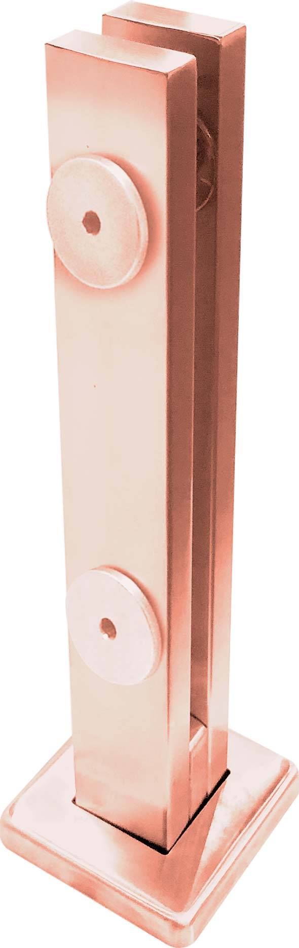 Torre 40 cm 2 furos Can Quadrada Inox Rose